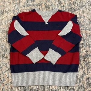 Tommy Hilfiger Striped Sweater Vintage Multi Color Knit Crew Neck Size 5